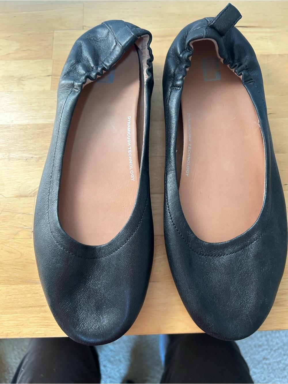 Black Leather FitFlop Allegro Ballet Flats- Size 9(41)
